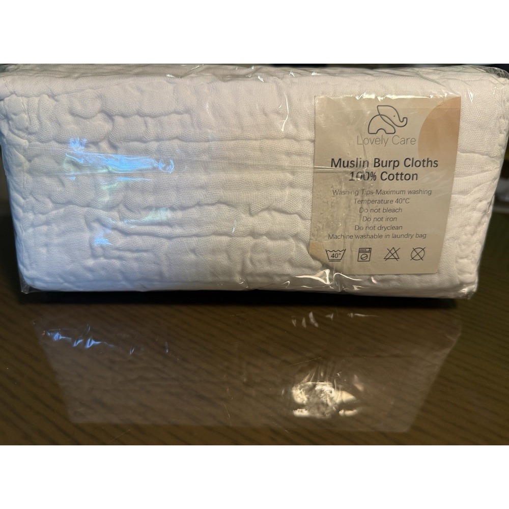 Lovely Care 12 Muslin Cloths Pack/Babies/ Adult Care 100% Cotton New‎ - Picture 4 of 6